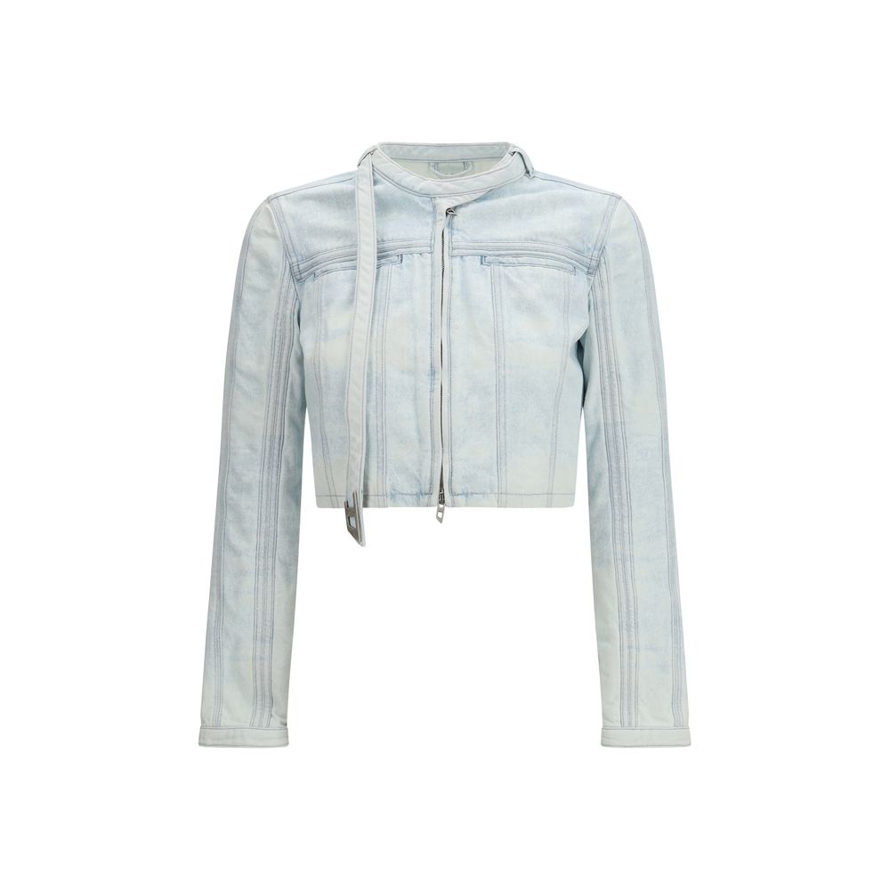 Chaqueta motera de algodón azul Diesel