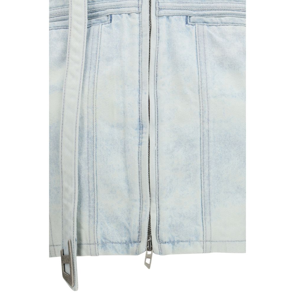 Chaqueta motera de algodón azul Diesel