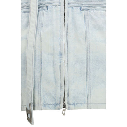 Chaqueta motera de algodón azul Diesel