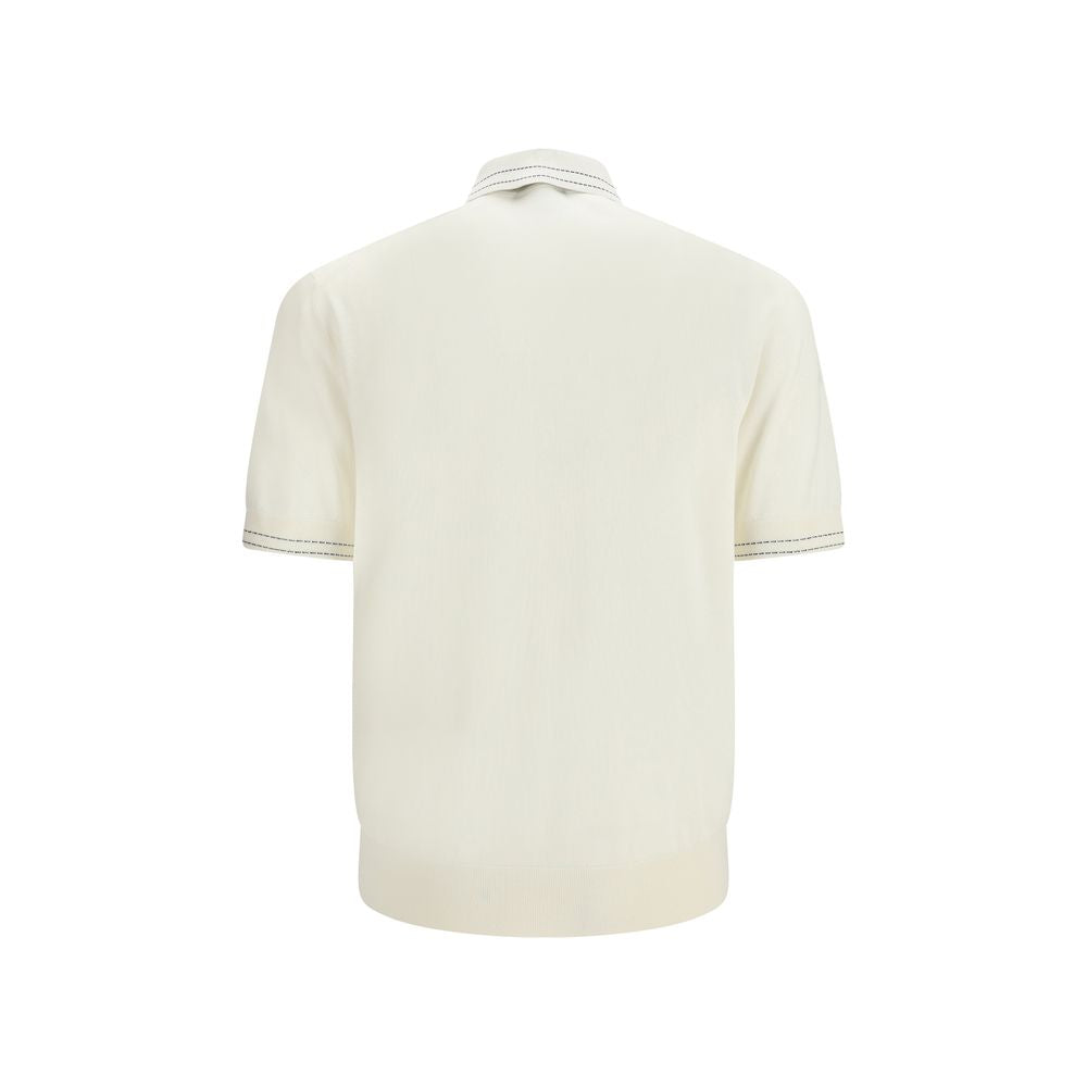 Camisa Polo Dolce & Gabbana de Seda Beige