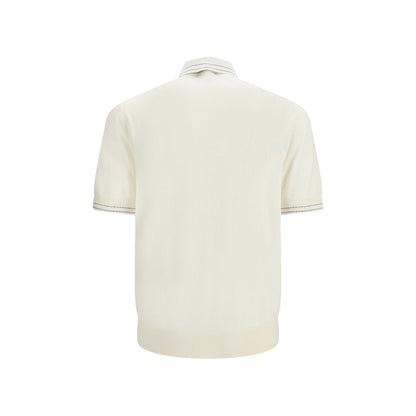 Camisa Polo Dolce & Gabbana de Seda Beige