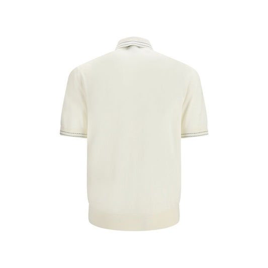 Camisa Polo Dolce & Gabbana de Seda Beige