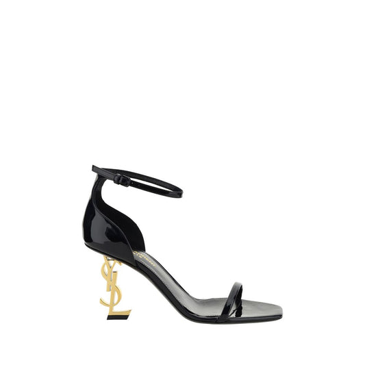 Sandalias Saint Laurent De Cuero Negro Bos Taurus Stiletto