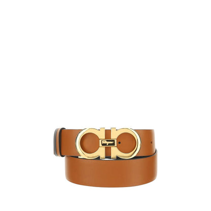 Bos Taurus Brown Calfskin Ferragamo Regular Belt