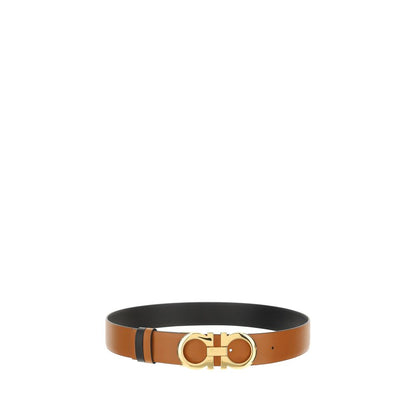 Bos Taurus Brown Calfskin Ferragamo Regular Belt