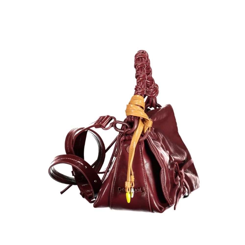 Mini sac pour femme Desigual bordeaux en polyuréthane