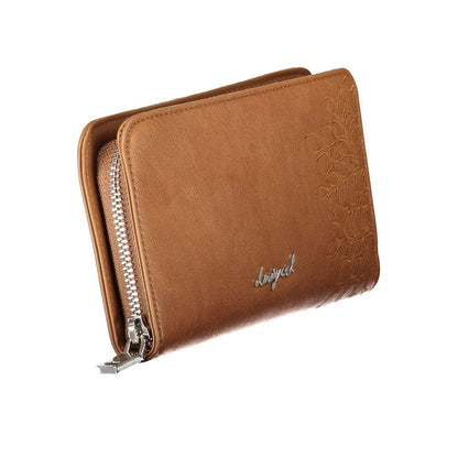 Portefeuille pour femme Desigual marron en polyuréthane