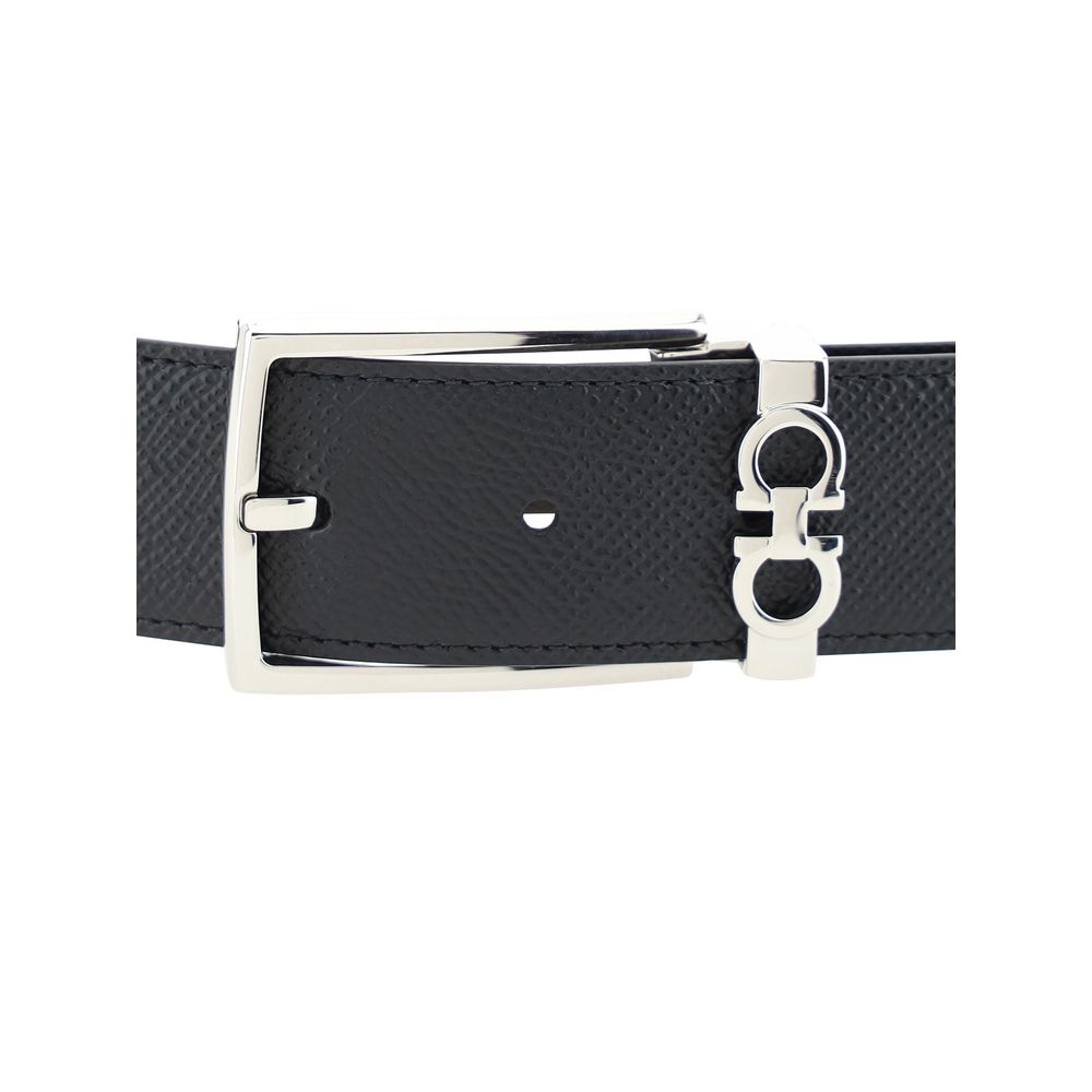 Ferragamo Black Leather Regular Belt