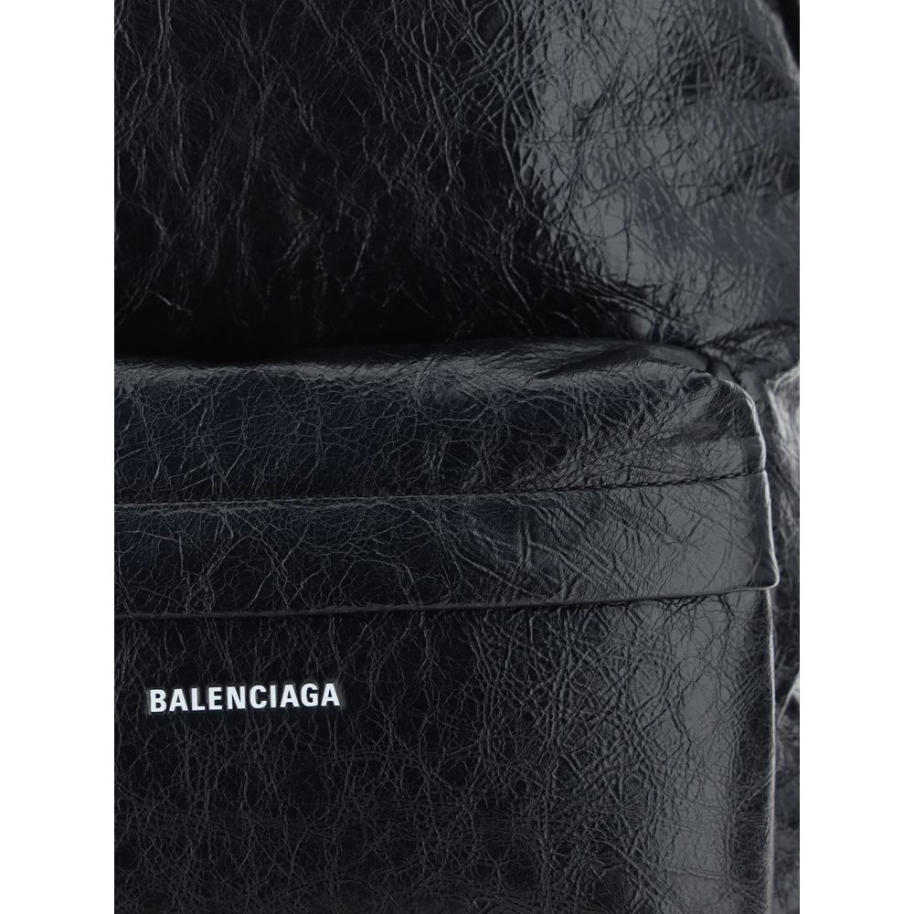 Mochila Balenciaga Cuero Negro Bos Taurus De Ternera
