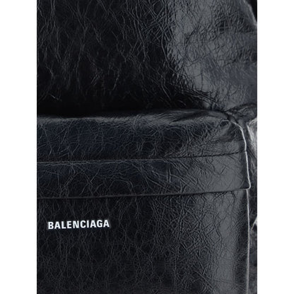 Mochila Balenciaga Cuero Negro Bos Taurus De Ternera