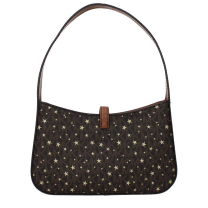Bolso de mano Michael Kors de tela marrón