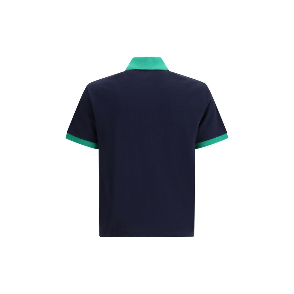 Camisa polo Versace azul de algodón
