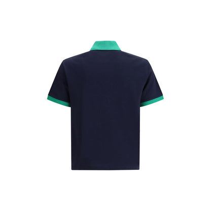 Camisa polo Versace azul de algodón