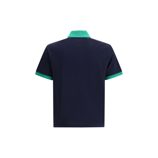 Camisa polo Versace azul de algodón