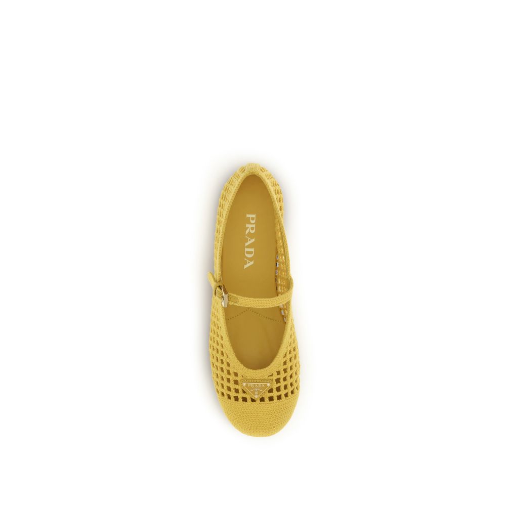 Prada Multicolor Cotton Ballerinas With Comfortable Daily Fit