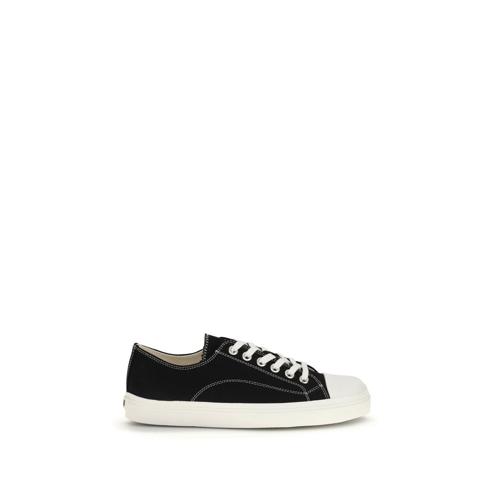 Baskets basses Moschino en coton noir à lacets