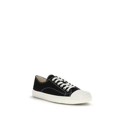 Baskets basses Moschino en coton noir à lacets