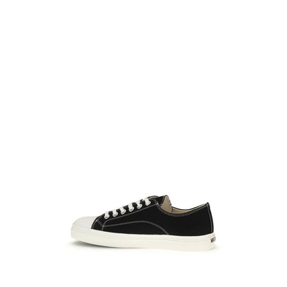 Baskets basses Moschino en coton noir à lacets