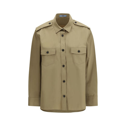 Camisa Oversize Algodón Prada Beige Primavera Verano 2026