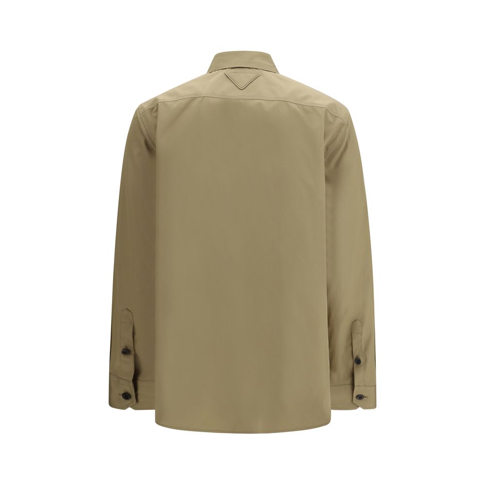 Camisa Oversize Algodón Prada Beige Primavera Verano 2026
