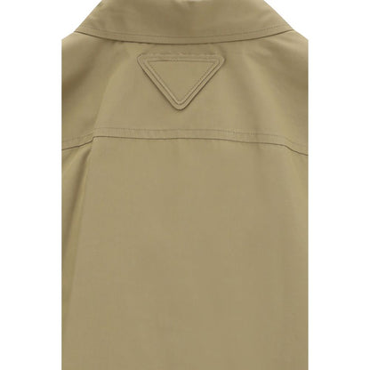 Camisa Oversize Algodón Prada Beige Primavera Verano 2026