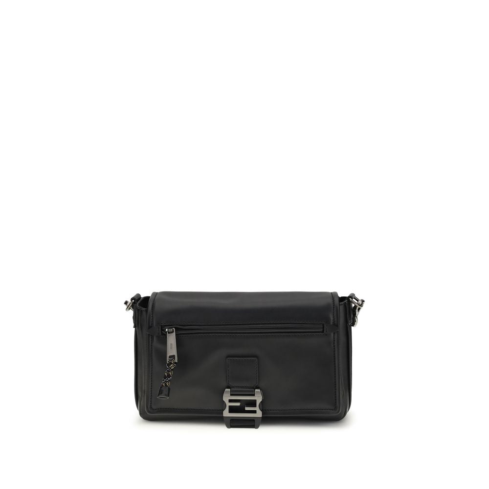 Fendi Bolso De Hombro De Piel De VacunoBos Taurus Negro