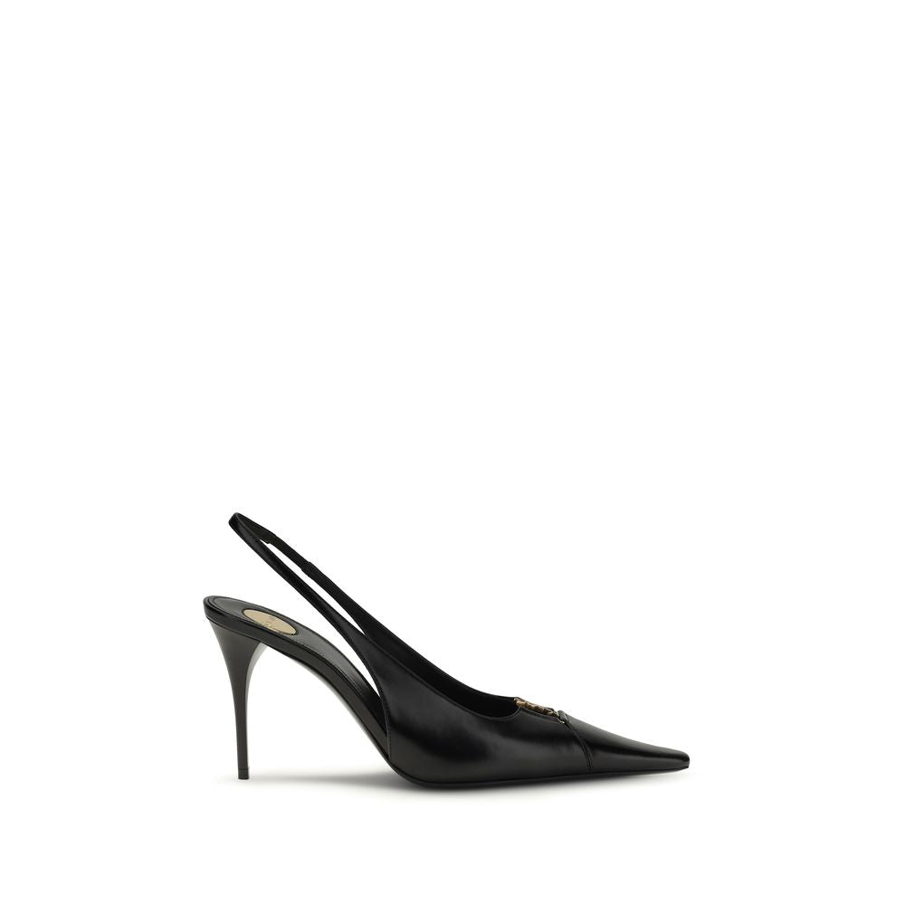 Saint Laurent Tacones Altos Negro Piel De Becerro Bos Taurus