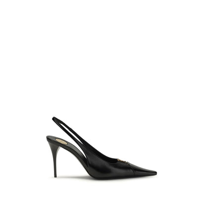 Saint Laurent Tacones Altos Negro Piel De Becerro Bos Taurus