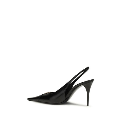 Saint Laurent Tacones Altos Negro Piel De Becerro Bos Taurus