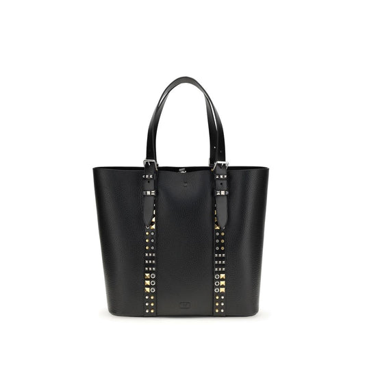 Bolso de hombro Valentino Garavani negro de piel de becerro Bos Taurus