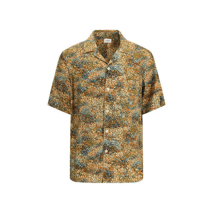 Camisa estampada multicolor de viscosa Saint Laurent