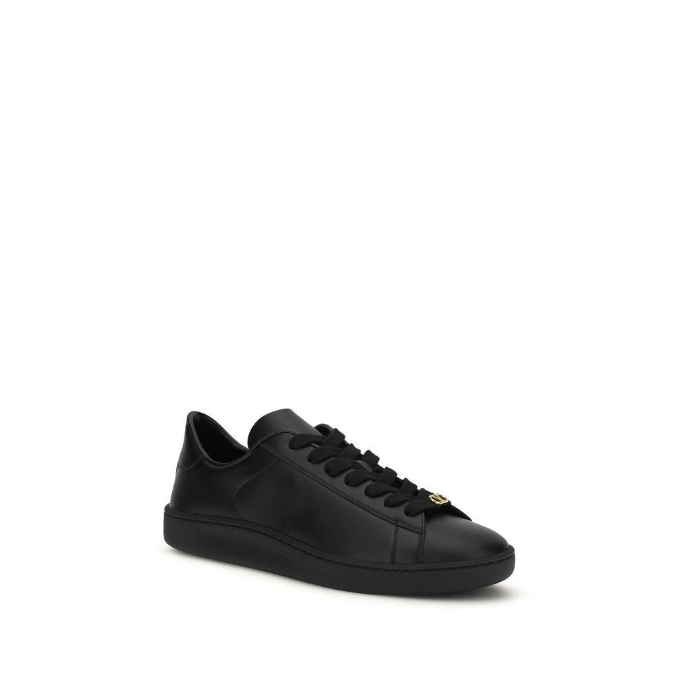Baskets Valentino Garavani Bos Taurus Cuir De Veau Noir