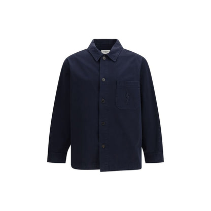 Chaqueta de mezclilla de algodón azul Saint Laurent