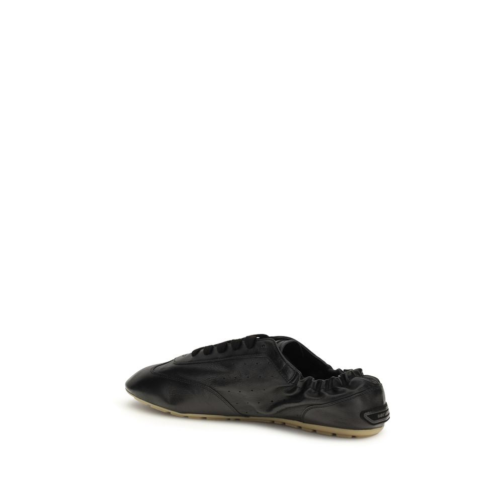 Saint Laurent Baskets Cuir de Veau Noir Bos Taurus