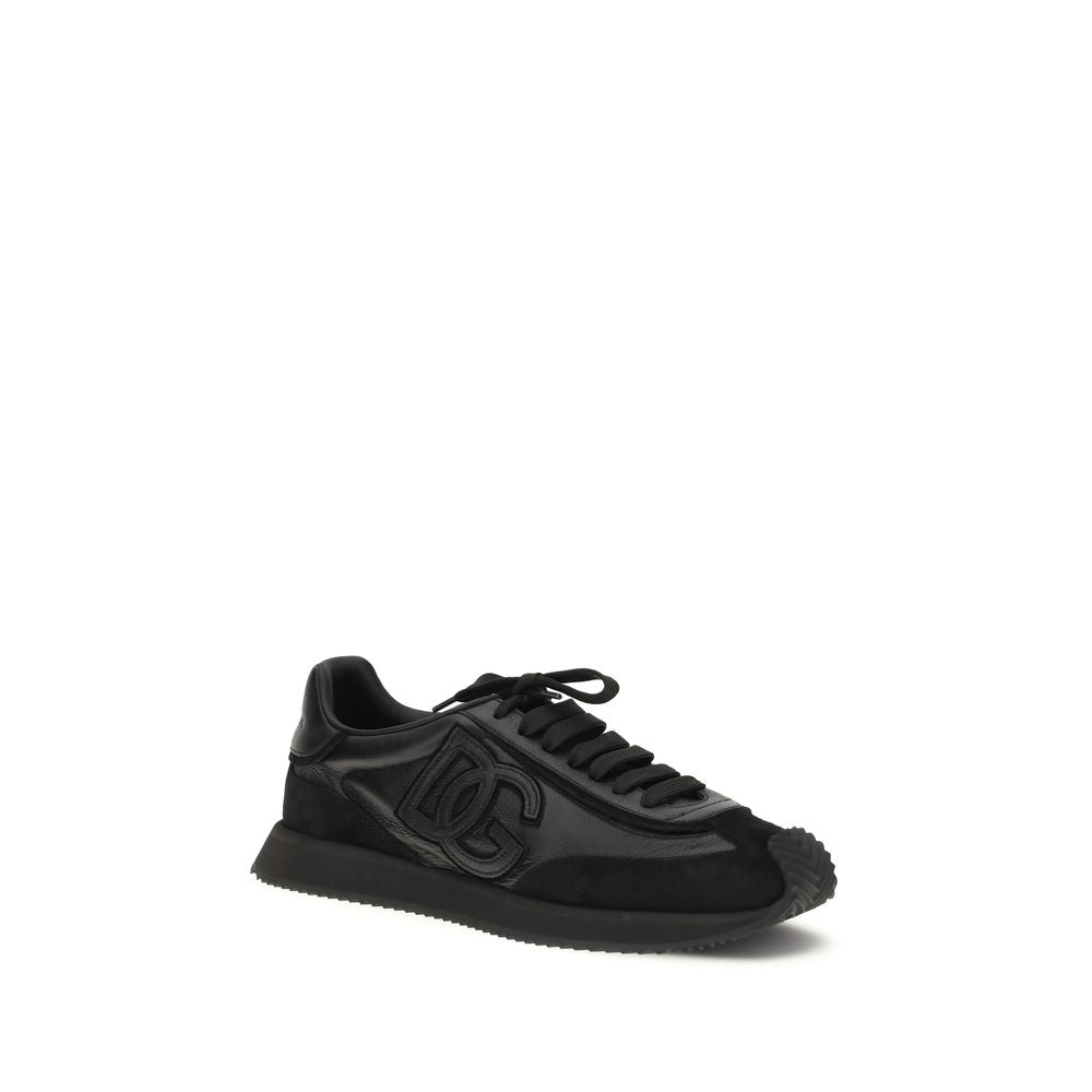 Zapatillas deportivas Dolce & Gabbana de piel de becerro negra Bos Taurus