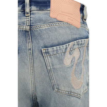 PDF Canal Azul Viscosa Jeans de Corte Holgado