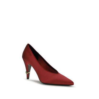 Versace Red Viscose High-Heel Pumps