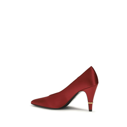 Versace Red Viscose High-Heel Pumps