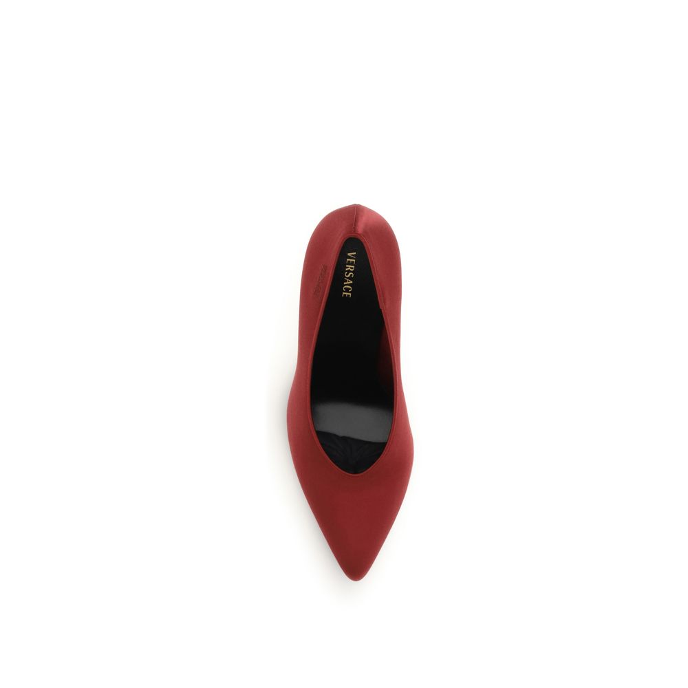 Versace Red Viscose High-Heel Pumps