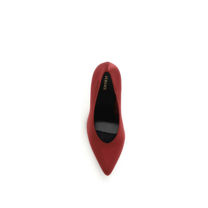 Versace Red Viscose High-Heel Pumps