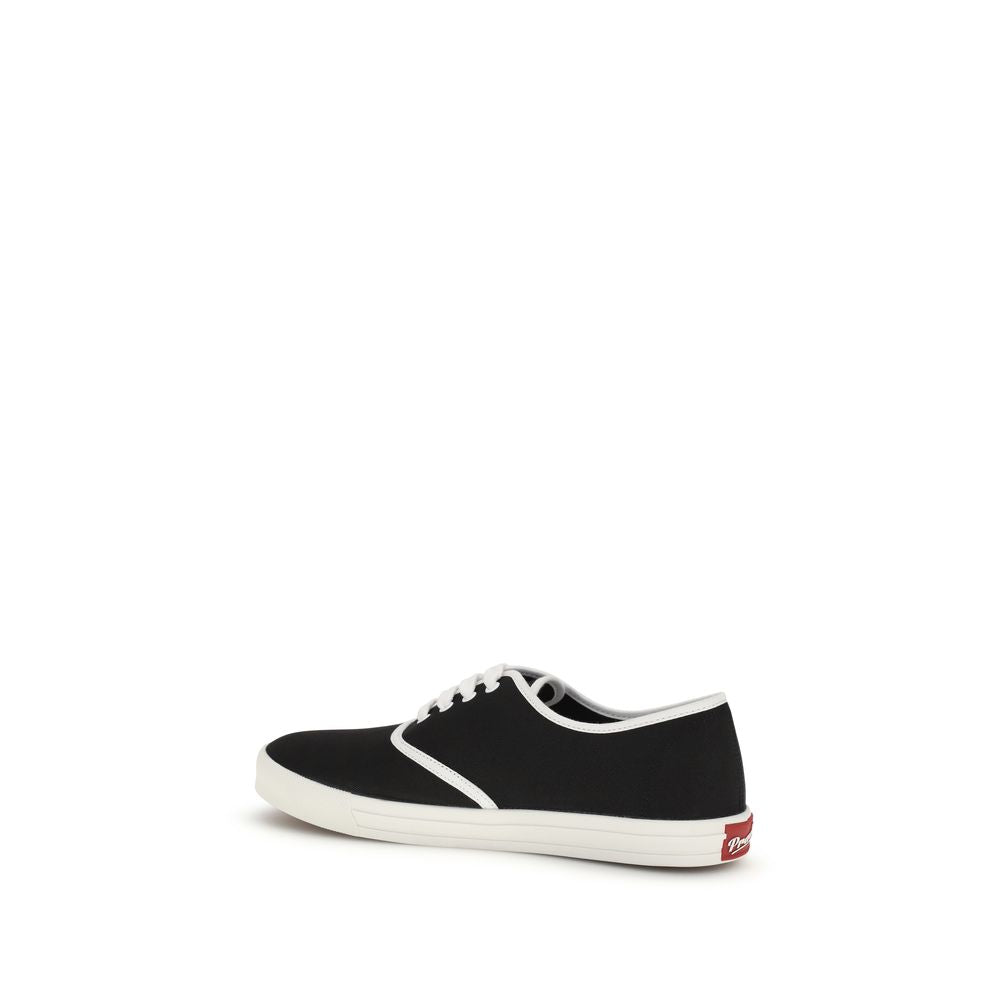 Zapatillas Deportivas De Algodón Negro De La Marca Prada