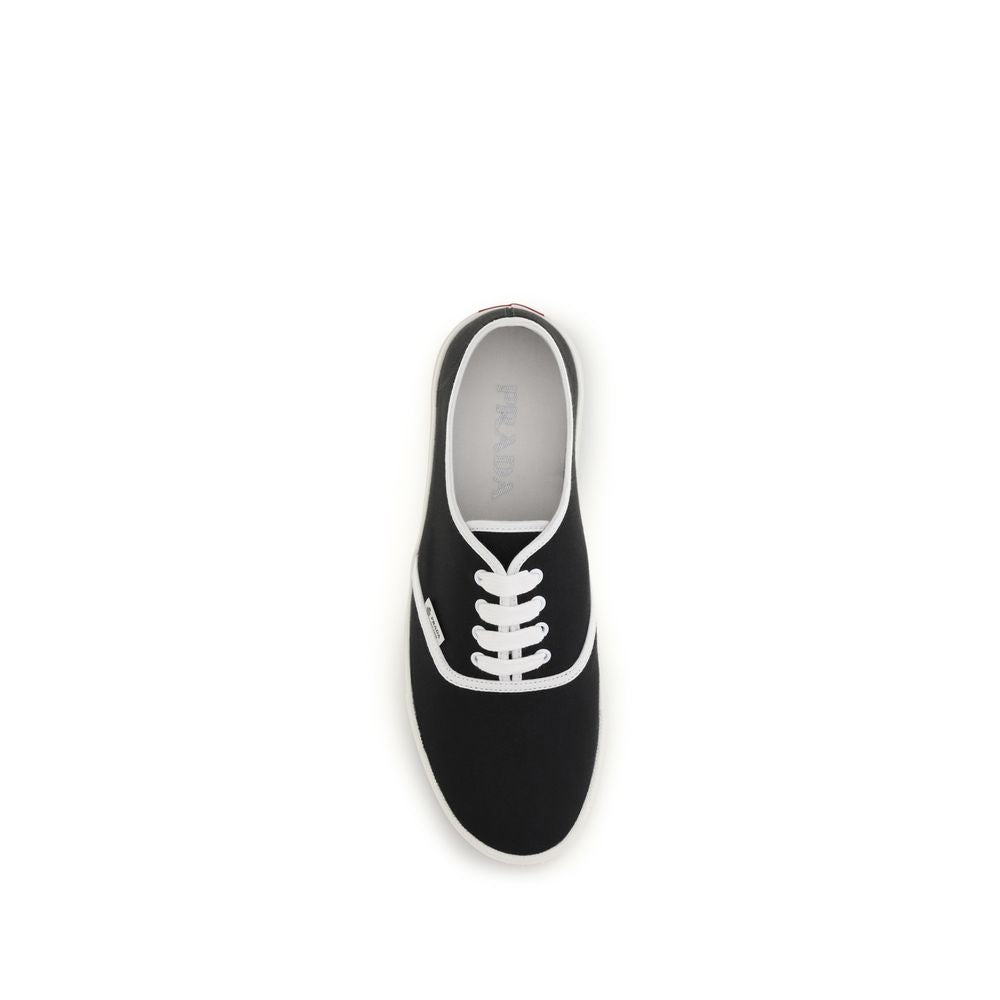 Zapatillas Deportivas De Algodón Negro De La Marca Prada