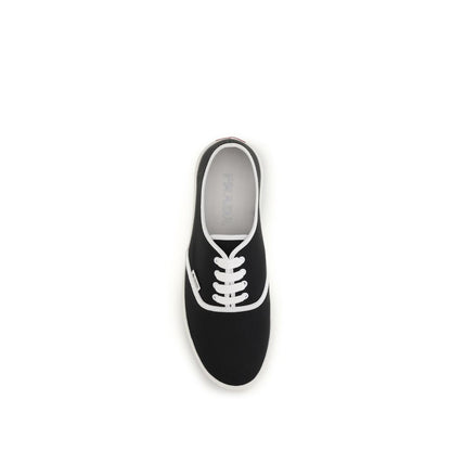 Zapatillas Deportivas De Algodón Negro De La Marca Prada