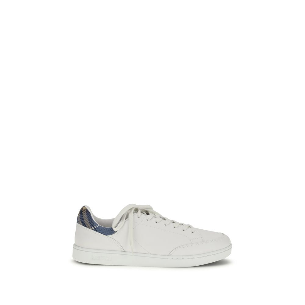 Baskets Burberry en Cuir de Veau Blanc Bos Taurus Semelle Basse