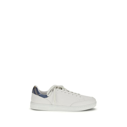 Baskets Burberry en Cuir de Veau Blanc Bos Taurus Semelle Basse