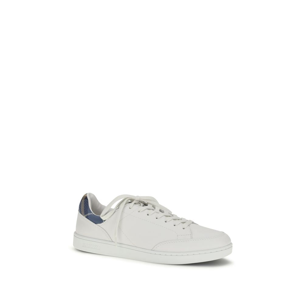 Baskets Burberry en Cuir de Veau Blanc Bos Taurus Semelle Basse