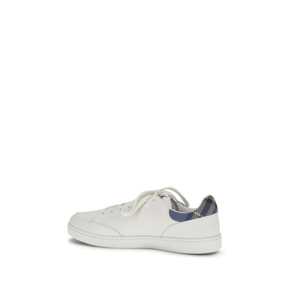 Baskets Burberry en Cuir de Veau Blanc Bos Taurus Semelle Basse