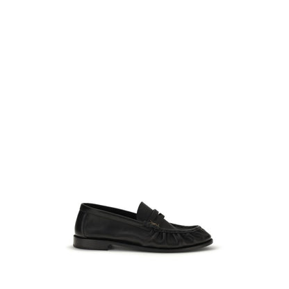 Mocasines sin cordones Saint Laurent de piel de becerro negra Bos Taurus