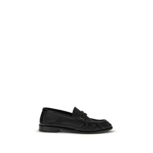 Mocasines sin cordones Saint Laurent de piel de becerro negra Bos Taurus