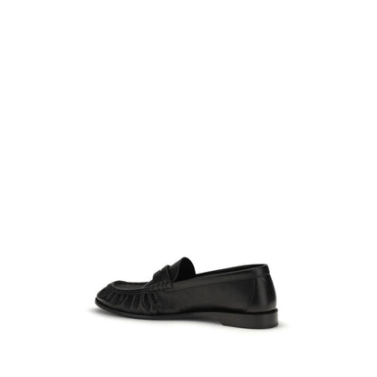 Mocasines sin cordones Saint Laurent de piel de becerro negra Bos Taurus